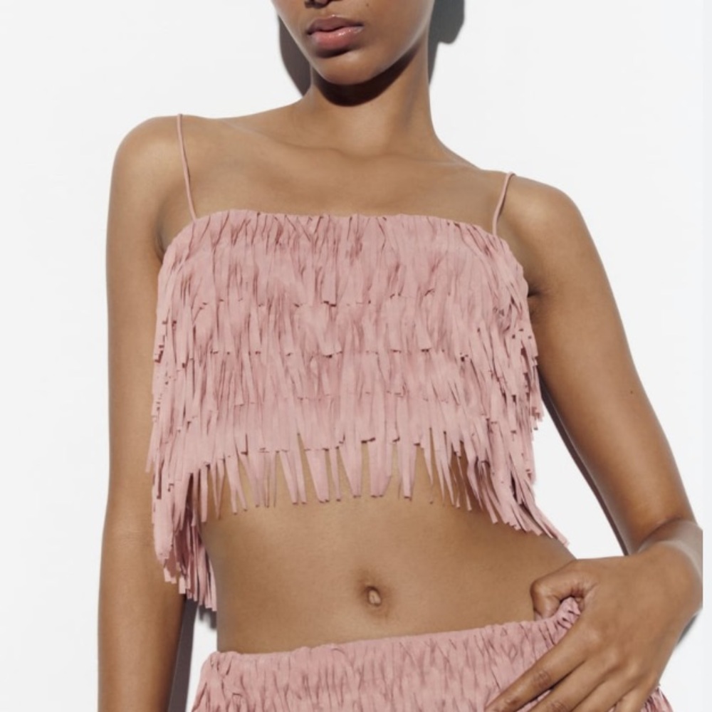 NWOT Zara fringe top